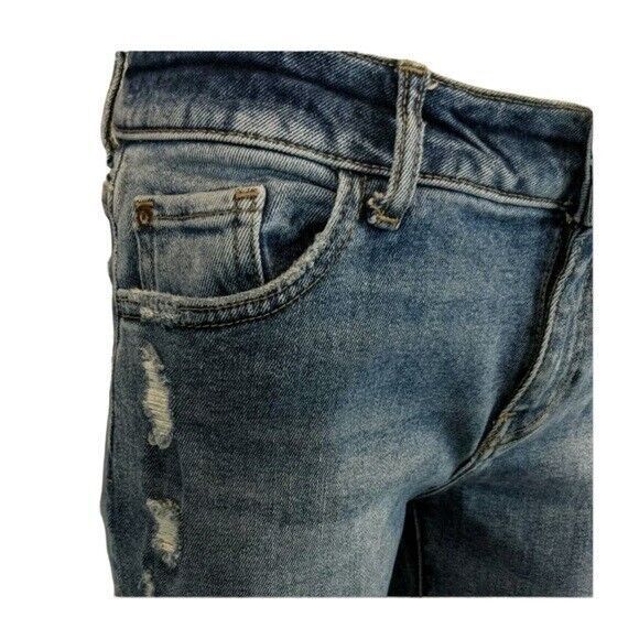 Warp & Weft LAX Jeans Womens 26 Slim Ankle Crop Skinny Distressed Ripped Abbot - Picture 5 of 15